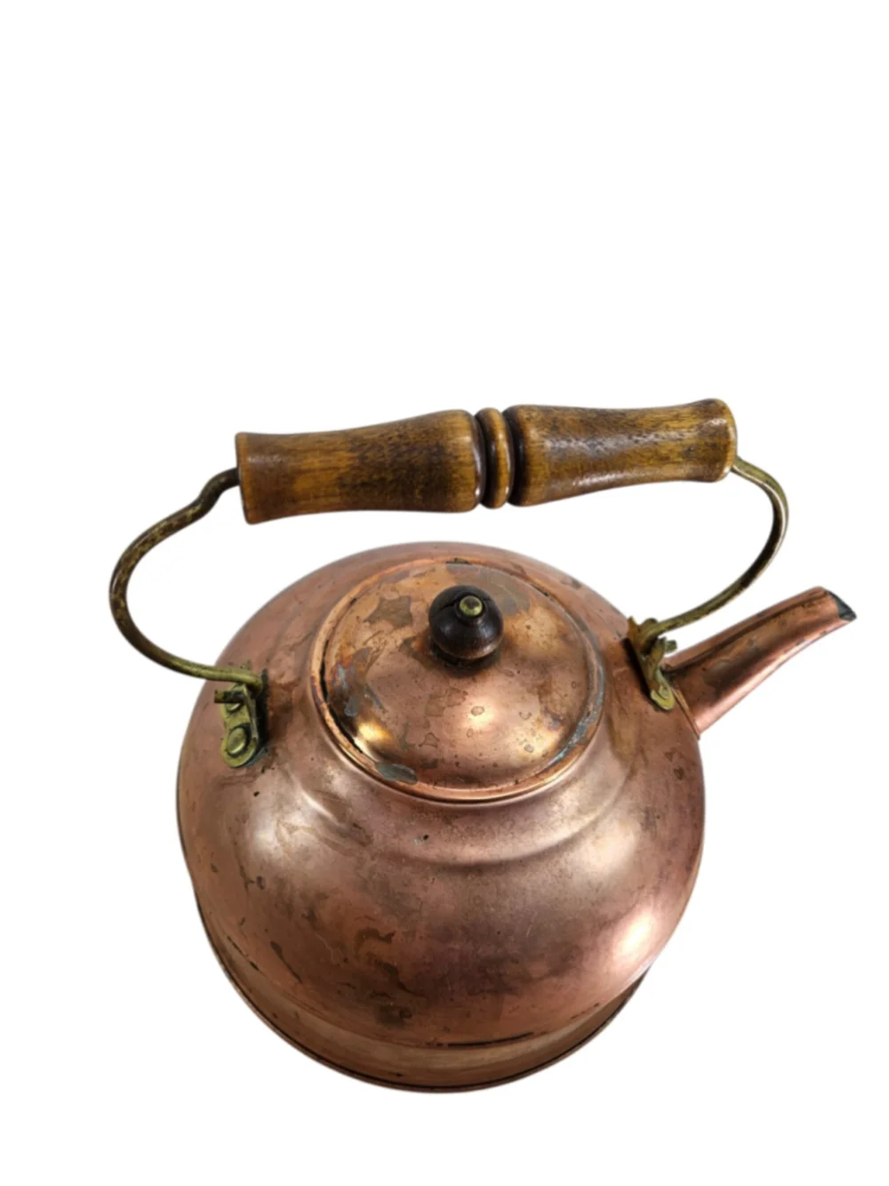 Paul Revere Copper Tea Kettle Vintage Colonial Reproduction Tin Lined Teapot